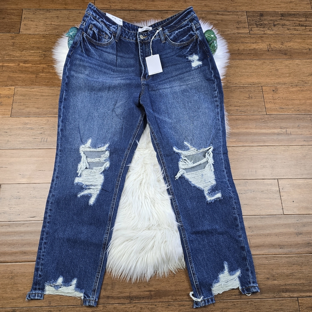 Vervet Emma Distressed Mom Jean Size 32